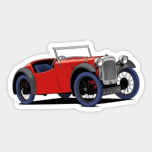 Austin 7 Vintage Car Sticker